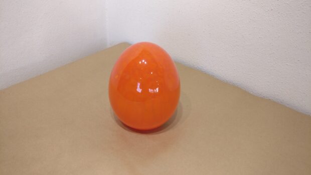 Glasosterei in orange, Höhe ca. 12 cm
