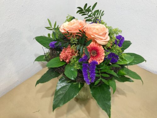 Blumenstrauß apricot-violett