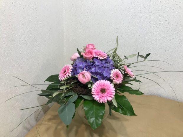 Blumenstrauß blau-rosa
