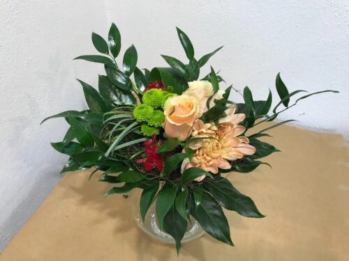 Blumenstrauß apricot-rot