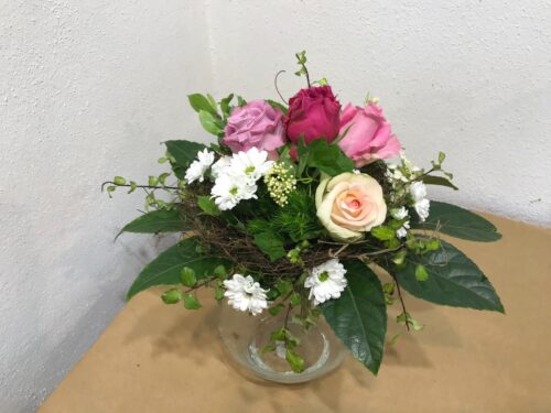 BLumenstrauß in rosa-pink Tönen