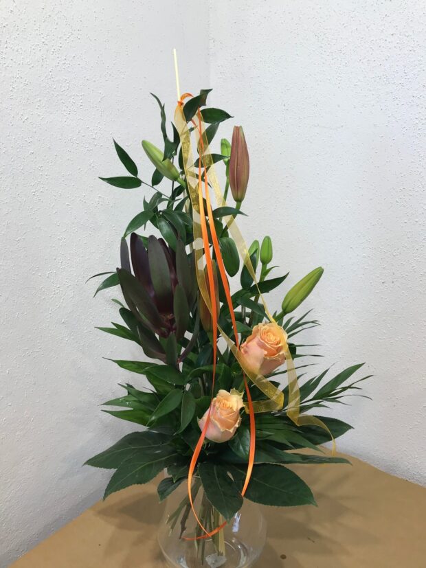 Asymmetrischer Strauß apricot