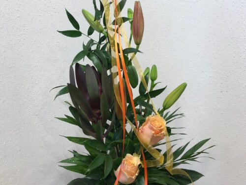 Asymmetrischer Strauß apricot
