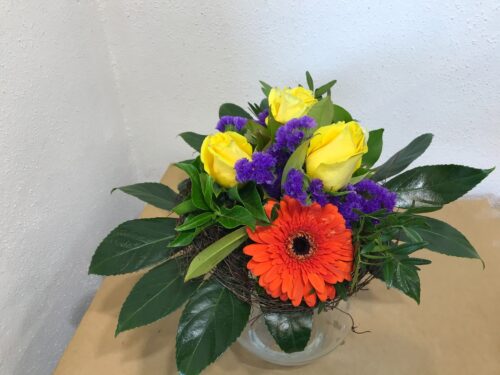 Blumenstrauß gelb-lila-orange
