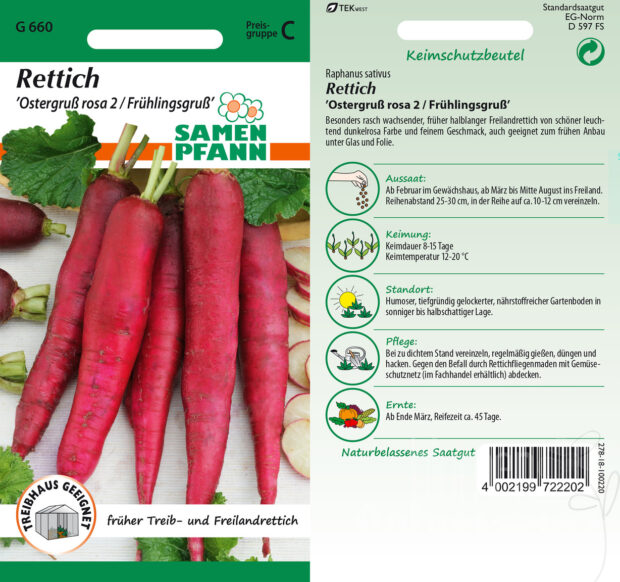 Rettich Ostergruß rosa 2