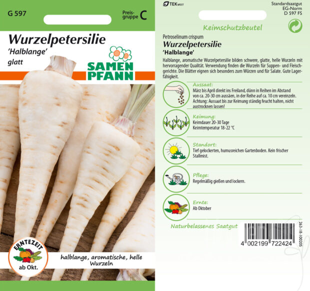 Wurzelpetersilie Halblange