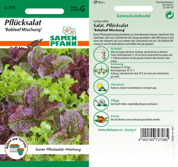 Pflücksalat Babyleaf Mischung