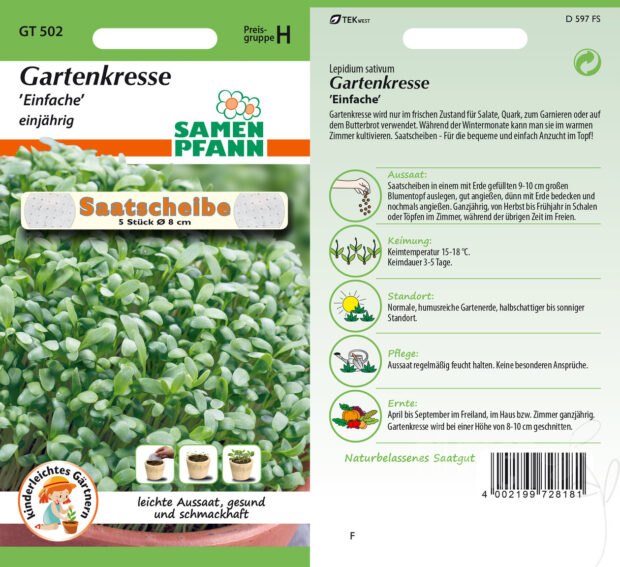 SAATSCHEIBE Gartenkresse