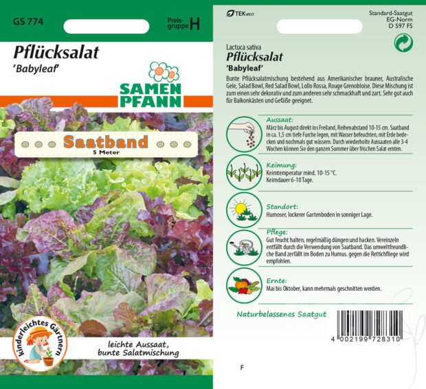 SAATBAND Pflücksalat Babyleaf