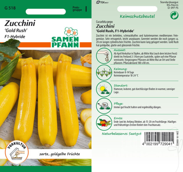 Zucchini Gold Rush F1