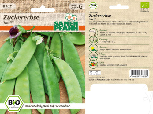 Zuckererbsen Norli, BIO
