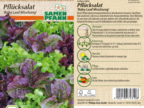 Pflücksalat Babyleaf Mischung, BIO