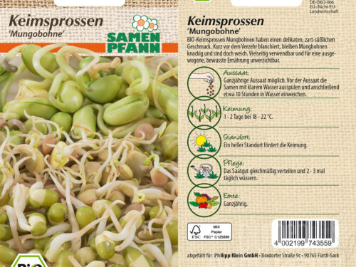 Keimsprossen Mungbohne, BIO