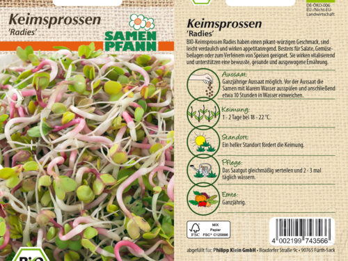 Keimsprossen Radies, BIO