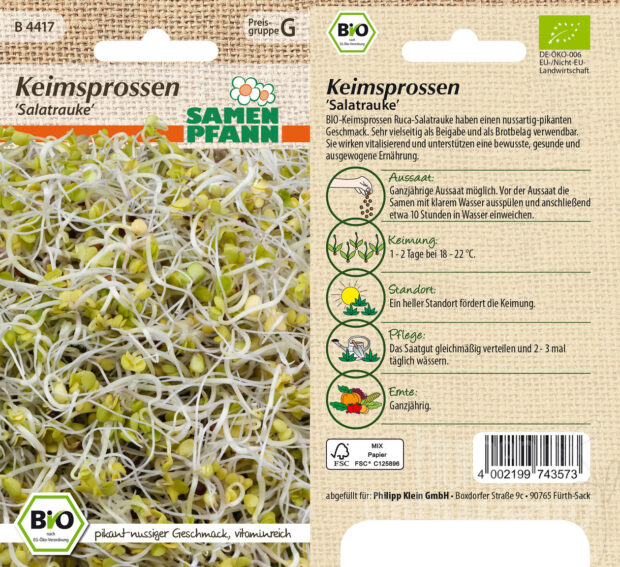 Keimsprossen Salatrauke, BIO