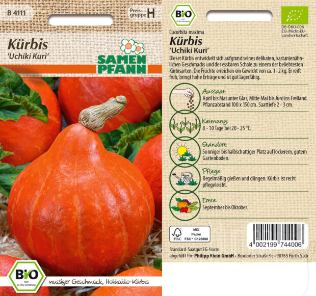 Kürbis Uchiki Kuri, BIO