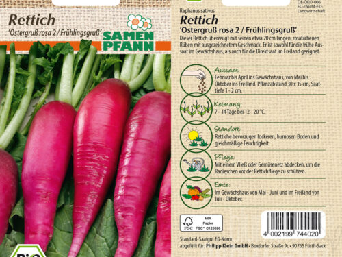 Rettich Ostergruß rosa 2, BIO