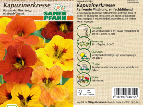 Kapuzinerkresse Rankende Mischung, BIO