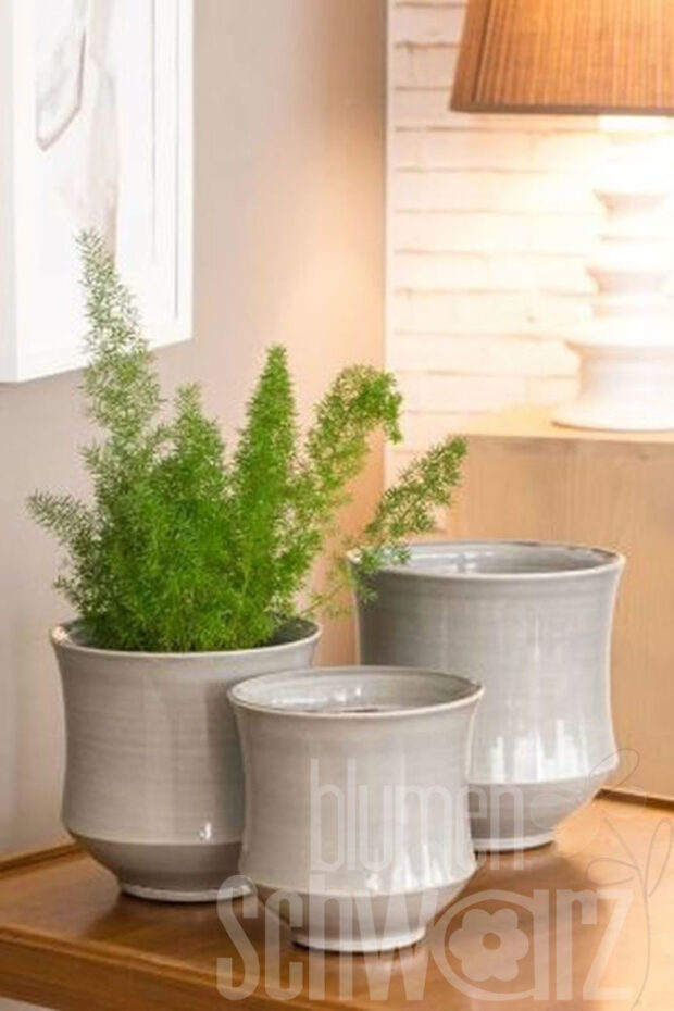 Topf/Vase 17x18cm grau