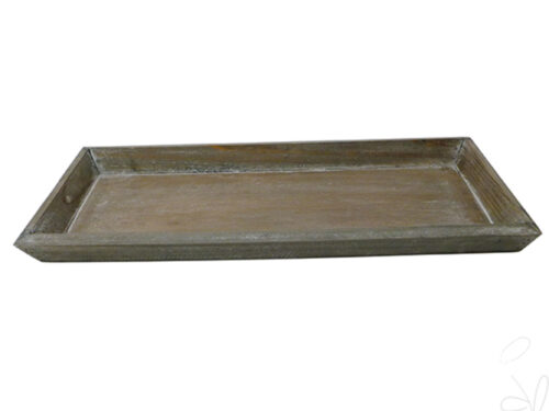 Tablett/Holz rechteckig, ca. 39x15xH2,5cm, natur