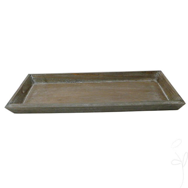 Tablett/Holz rechteckig, ca. 39x15xH2,5cm, natur