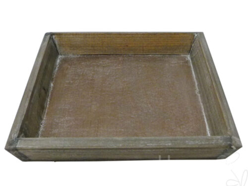 Tablett/Holz quard., ca. 20x20xH3cm, natur