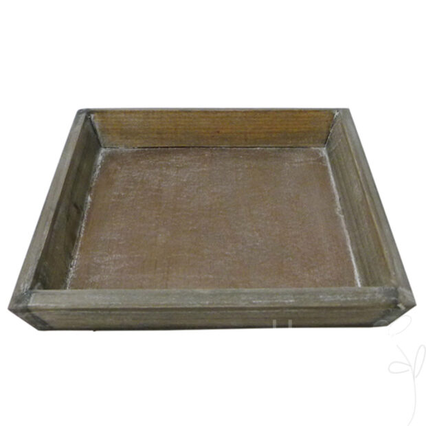 Tablett/Holz quard., ca. 20x20xH3cm, natur