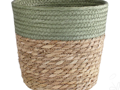 Pfl.Korb/Schilf- und Papierkordel, ca. ø˜20xH18cm,