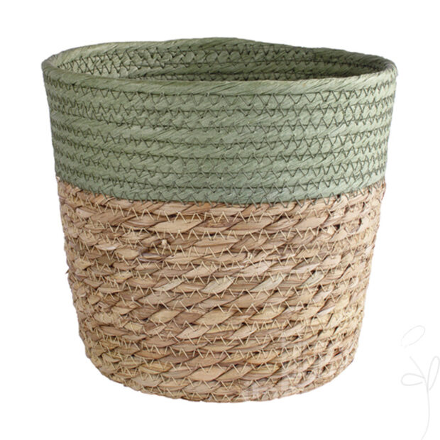 Pfl.Korb/Schilf- und Papierkordel, ca. ø˜20xH18cm,