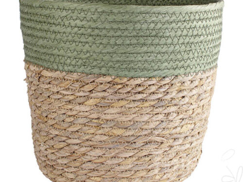 Pfl.Korb/Schilf- und Papierkordel, ca. ø˜24xH22cm,