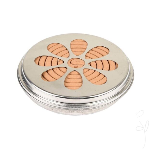 Citronella Spiralen in Zink Brenner
