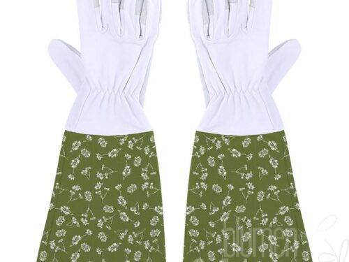 Gartenhandschuhe mit Stulpe gemustert