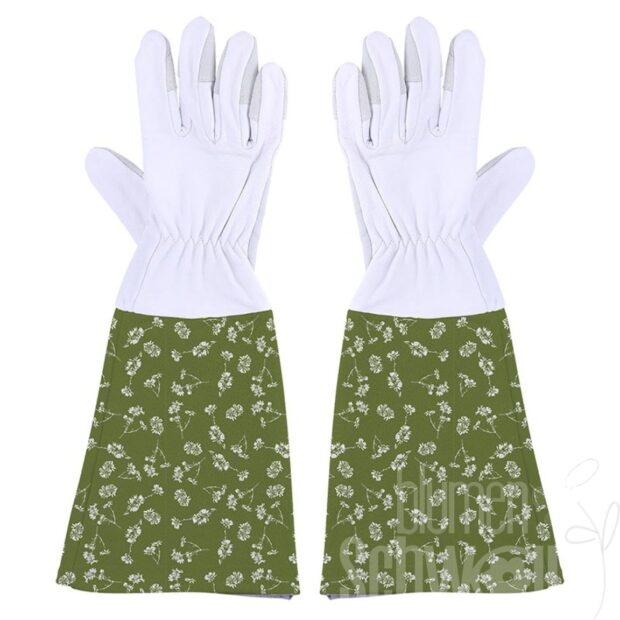 Gartenhandschuhe mit Stulpe gemustert