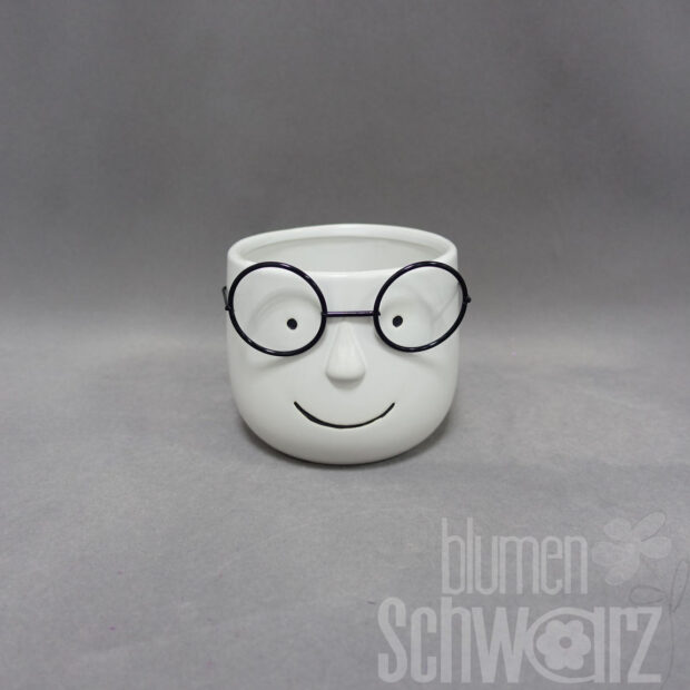 Pflanzgefäß Kopf mit Brille