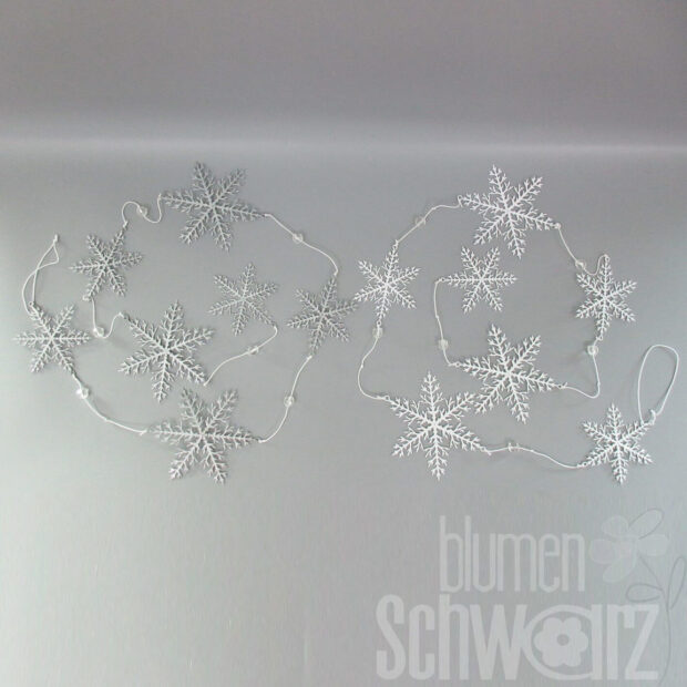 Girlande Schneeflocken 2fach