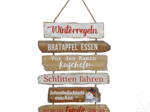 Schild Winterregeln