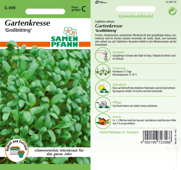 Gartenkresse großblättrig