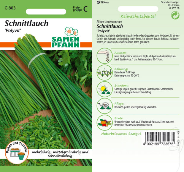 Schnittlauch Polyvit, mittelgrob