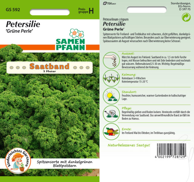 SAATBAND Petersilie Grüne Perle