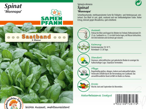 SAATBAND Spinat Monnopa