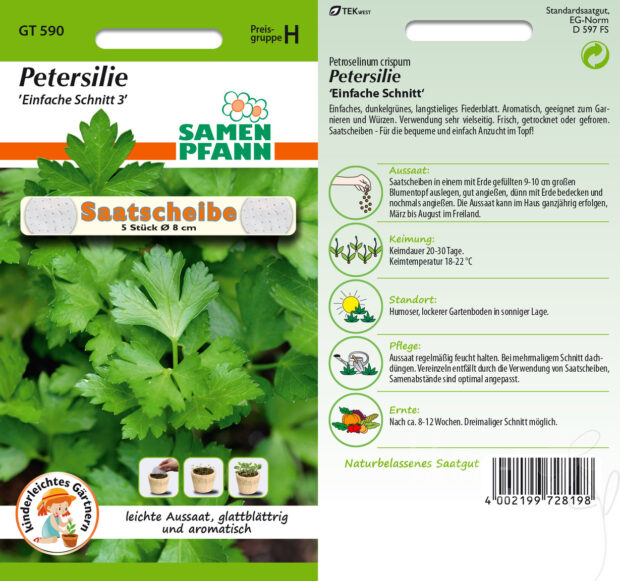 SAATSCHEIBE Petersilie Einfache Schnitt 3