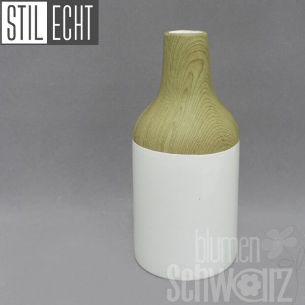 Stilecht Flaschenvase Holzoptik REDUZIERT