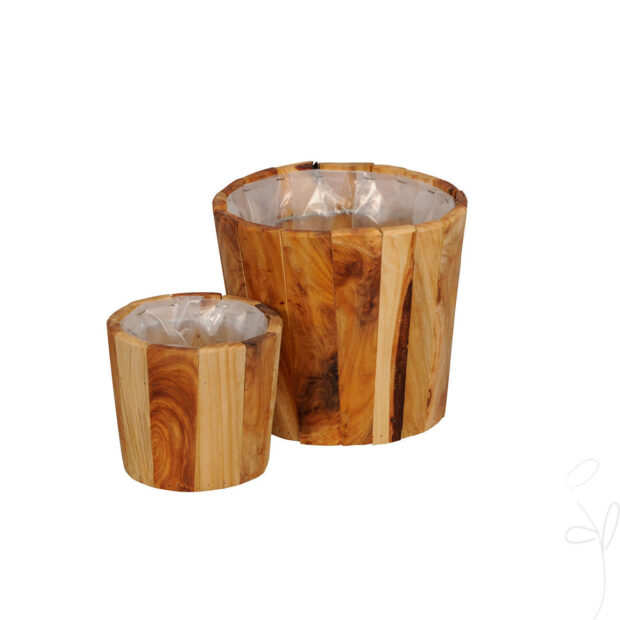 Kübel Holz rund