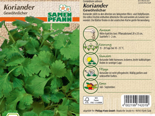 Koriander Gewöhnlicher, BIO