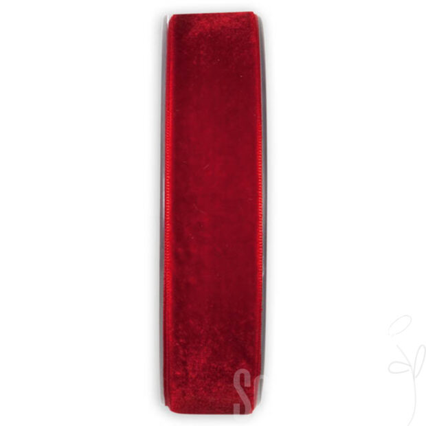 Samtband B25mm/L9,5m, rot