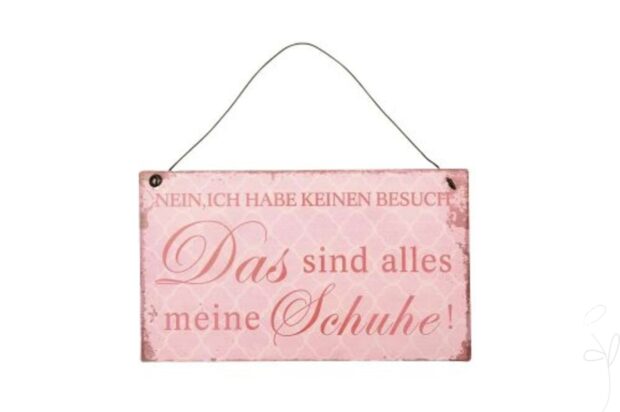 Schild -Schuhe Besuch-
