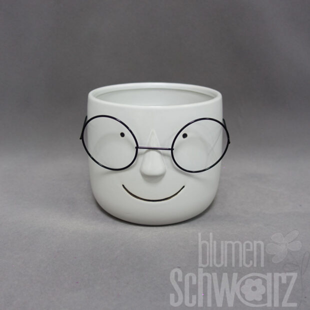 Pflanzgefäß Kopf mit Brille