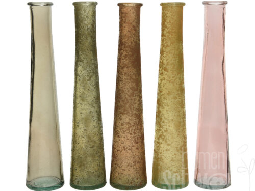 Vase recycle-glas Clear, Antique 5col ass