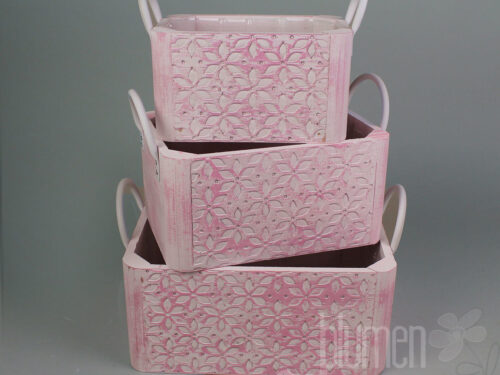 Pflanzbox Blumenmuster