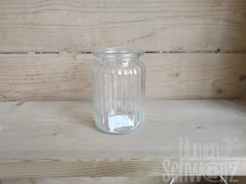 Glas Vase Vintage - 7,5x11,5cm klar